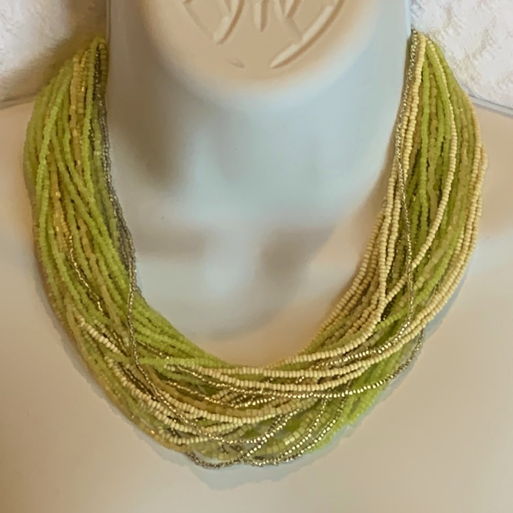 Green Multi Strand Necklace